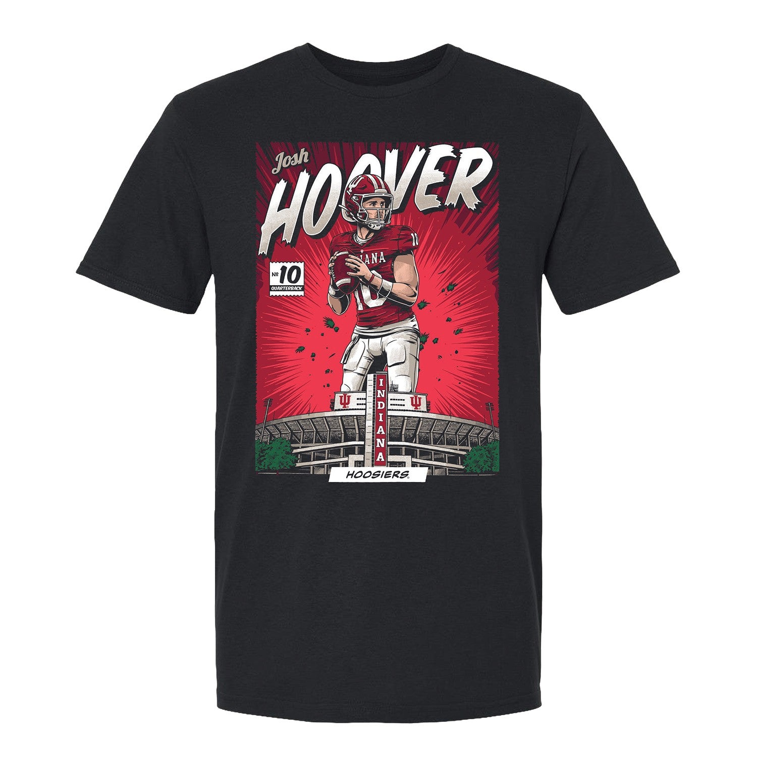 Youth Indiana Hoosiers Football Student Athlete #10 Josh Hoover Comic T-Shirt