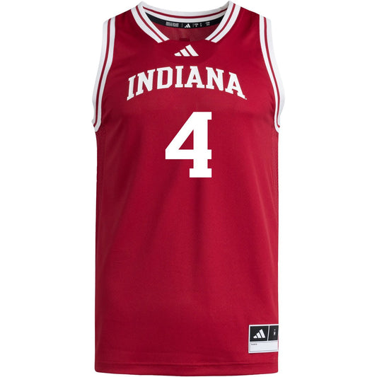 Indiana Hoosiers Adidas #4 Samuel Alexis Student Athlete Crimson Basketball Jersey