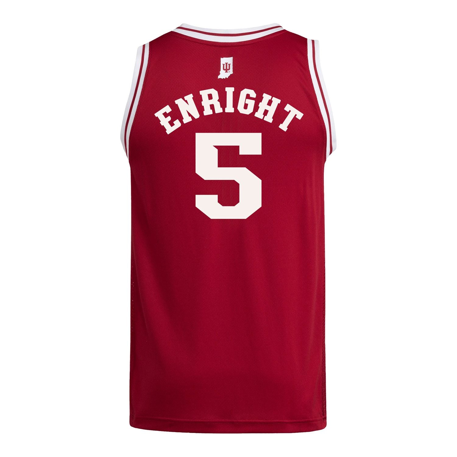 Indiana Hoosiers Adidas #5 Conor Enright Student Athlete Crimson Basketball Jersey