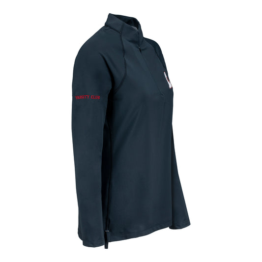 Indiana University Varsity Club Womens Black Quarter Zip Pullover