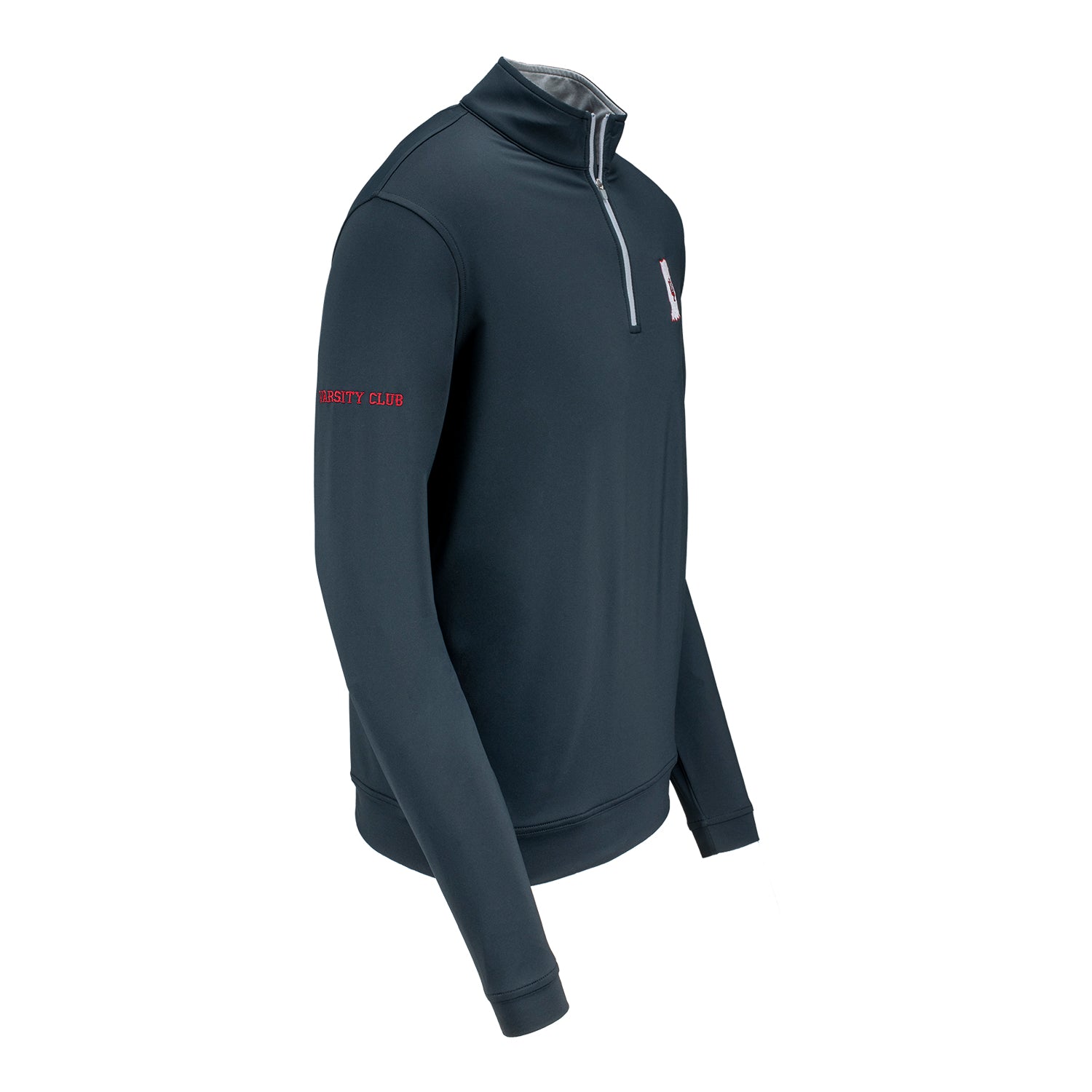 Indiana University Varsity Club Black State Outline Pullover