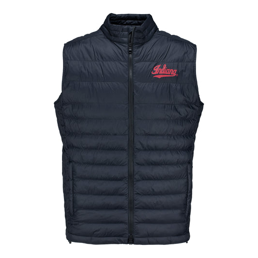 Indiana University Varsity Club Black Script Wordmark Vest
