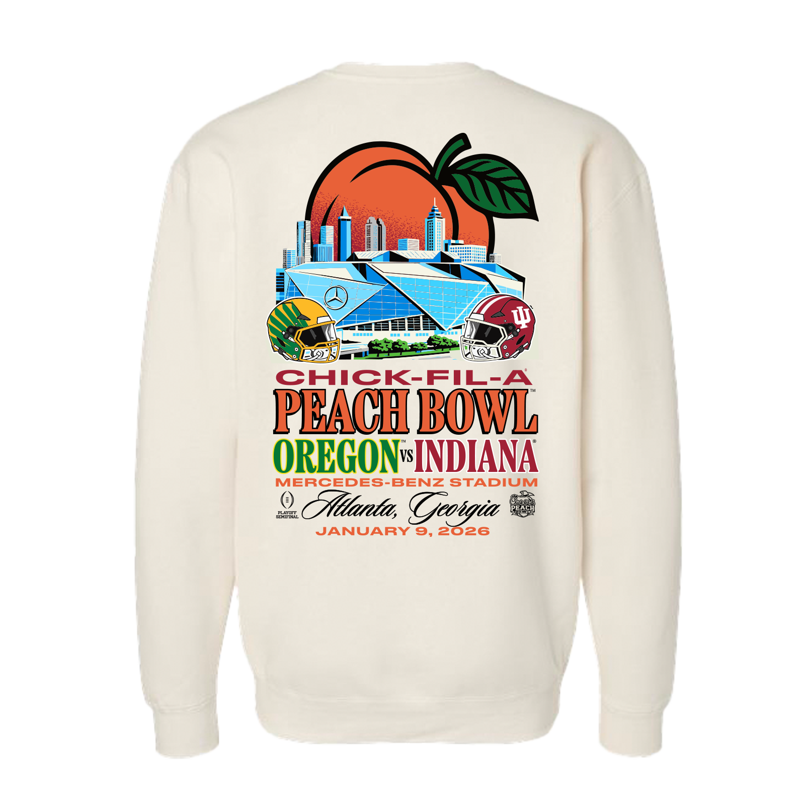 Indiana Hoosiers Peach Bowl Stadium Match Up Crewneck