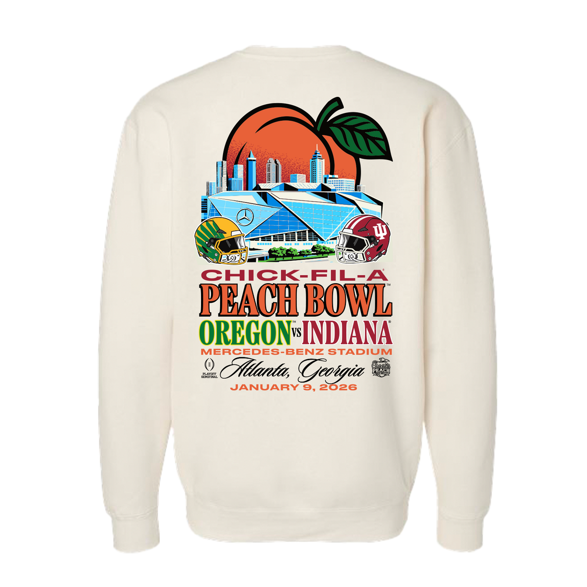 Indiana Hoosiers Peach Bowl Stadium Match Up Crewneck