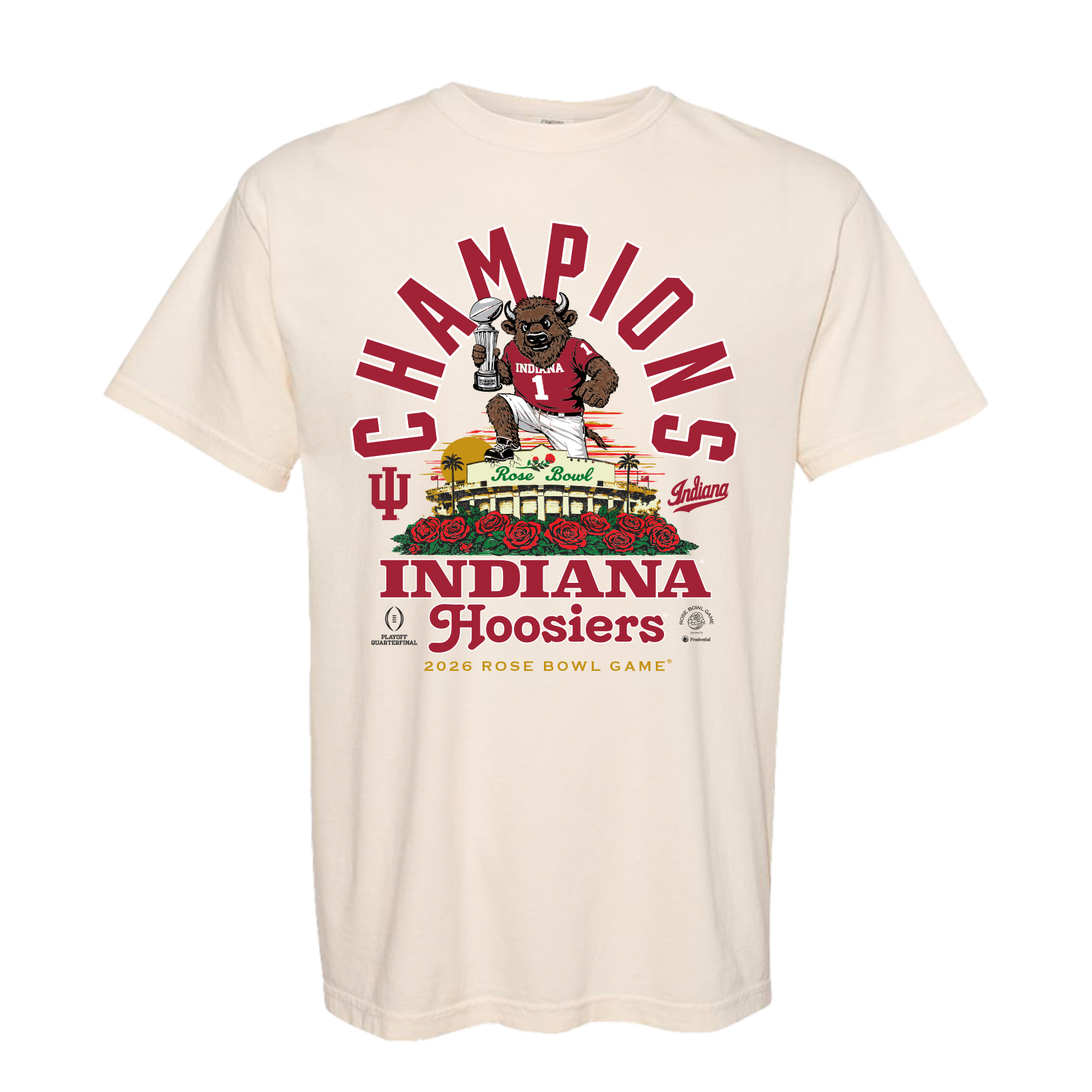 Indiana Hoosiers Bison Rose Bowl Champions T-Shirt