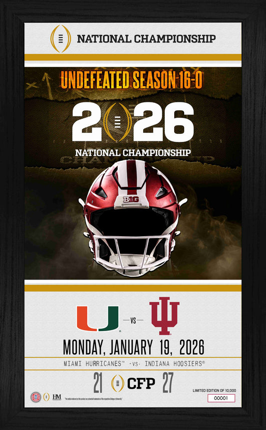 Indiana Hoosiers 2025-26 CFP National Champions Game Day Frame