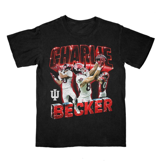 Indiana Hoosiers Football Student Athlete #80 Charlie Becker Collage T-Shirt
