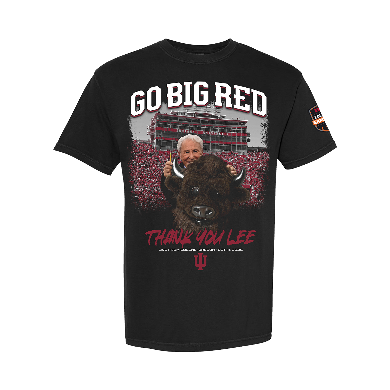 Indiana Hoosiers Thank You Lee Corso T-Shirt - Front View