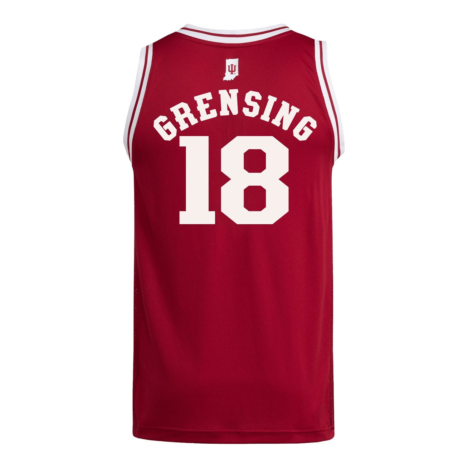 Indiana Hoosiers Adidas #18 Tryce Grensing Student Athlete Crimson Basketball Jersey