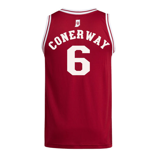 Indiana Hoosiers Adidas #6 Tayton Conerway Student Athlete Youth Crimson Basketball Jersey