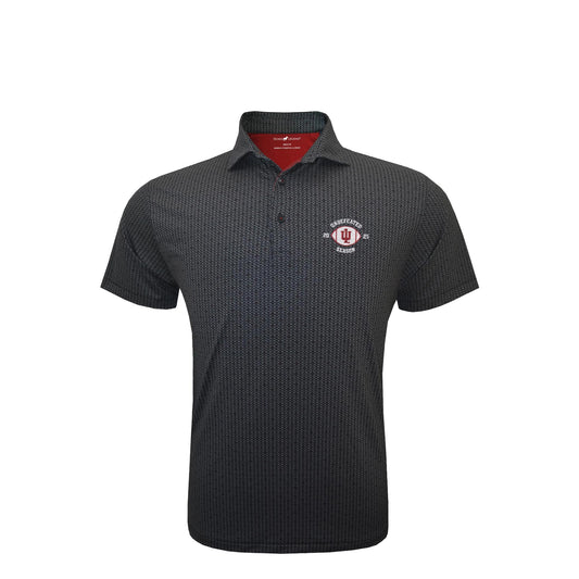 Horn Legend Indiana Hoosiers 2025 Undefeated Season Black Spiral Polo