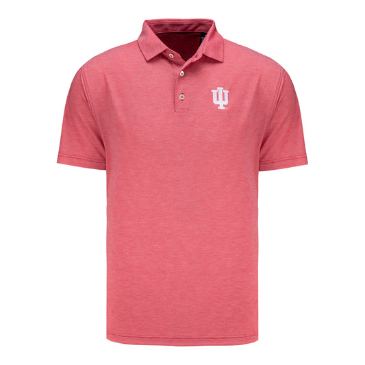 Indiana University Varsity Club Heather Red Trident Polo
