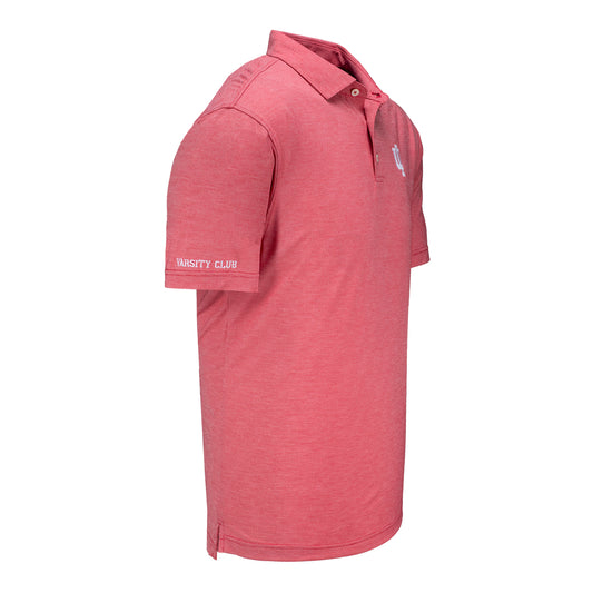 Indiana University Varsity Club Heather Red Trident Polo