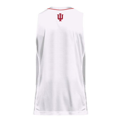 Indiana Hoosiers Adidas Personalized White Basketball Jersey - Back View Blank