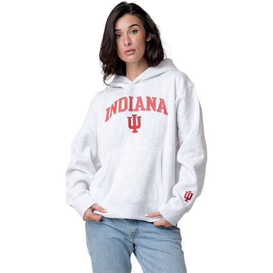 Indiana Hoosiers #80 Charlie Becker Established & Co. Ladies Hoodie