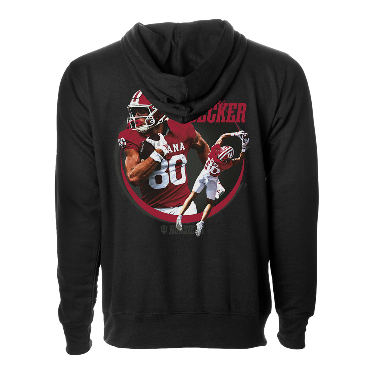Indiana Hoosiers  Football Student Athlete #80 Charlie Becker Shadow Hoodie