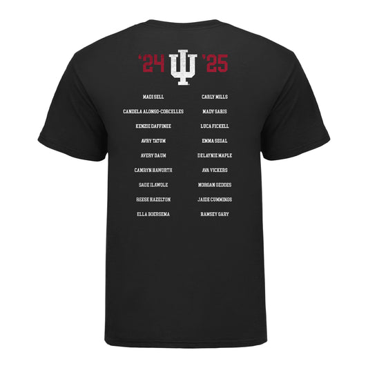 Indiana Hoosiers 2024-2025 Women's Volleyball Team T-Shirt - Back View