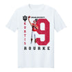 Indiana Hoosiers Football Student Athlete Spotlight T-Shirt #9 Kurtis Rourke - Front View