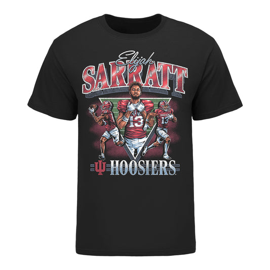 Indiana Hoosiers #13 Elijah Sarratt Graphic NIL T-Shirt - Front View