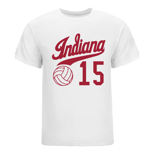 Indiana Hoosiers Women's Volleyball Student Athlete T-Shirt #15 Sade Ilawole - Front View