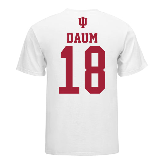 Indiana Hoosiers Women's Volleyball Student Athlete T-Shirt #18 Avery Daum - Back view