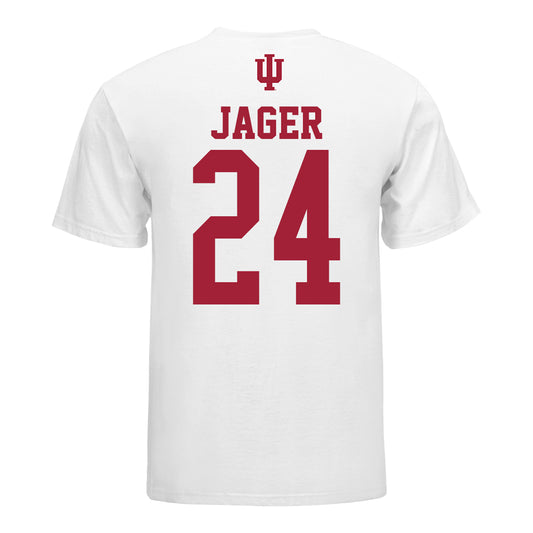 Indiana Hoosiers Women's Volleyball Student Athlete T-Shirt #24 Jaidyn Jager - Back View