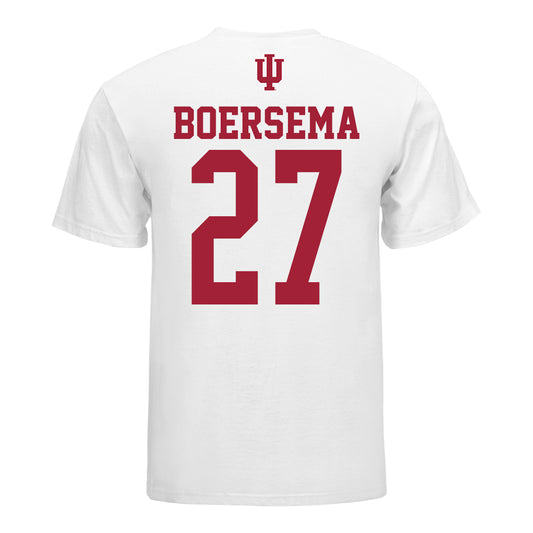 Indiana Hoosiers Women's Volleyball Student Athlete T-Shirt #27 Ella Boersema - Back View