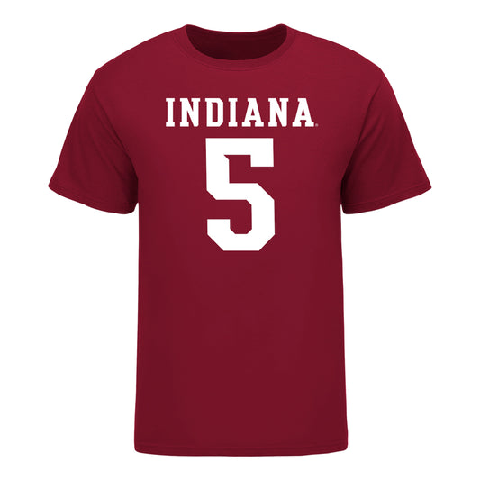 Indiana Hoosiers #5 Grant Wilson Student Athlete Football T-Shirt - Front View