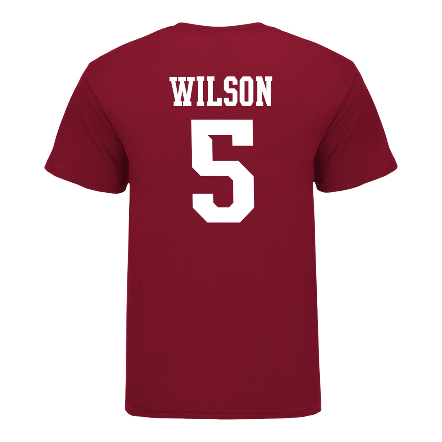 Indiana Hoosiers #5 Grant Wilson Student Athlete Football T-Shirt - Back View