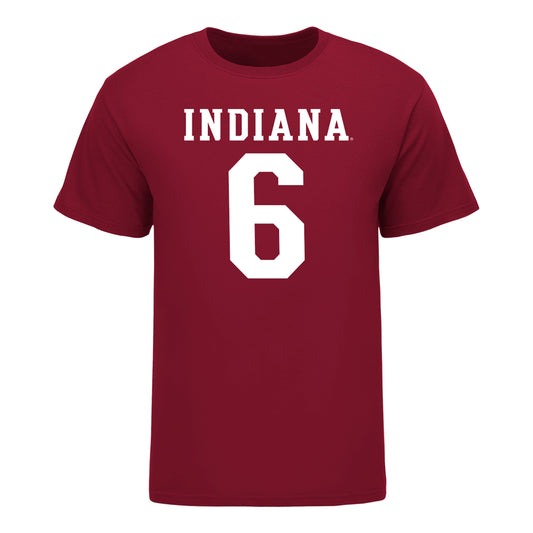 Indiana Hoosiers #6 Lebron Bonds Student Athlete Football T-Shirt - Front View