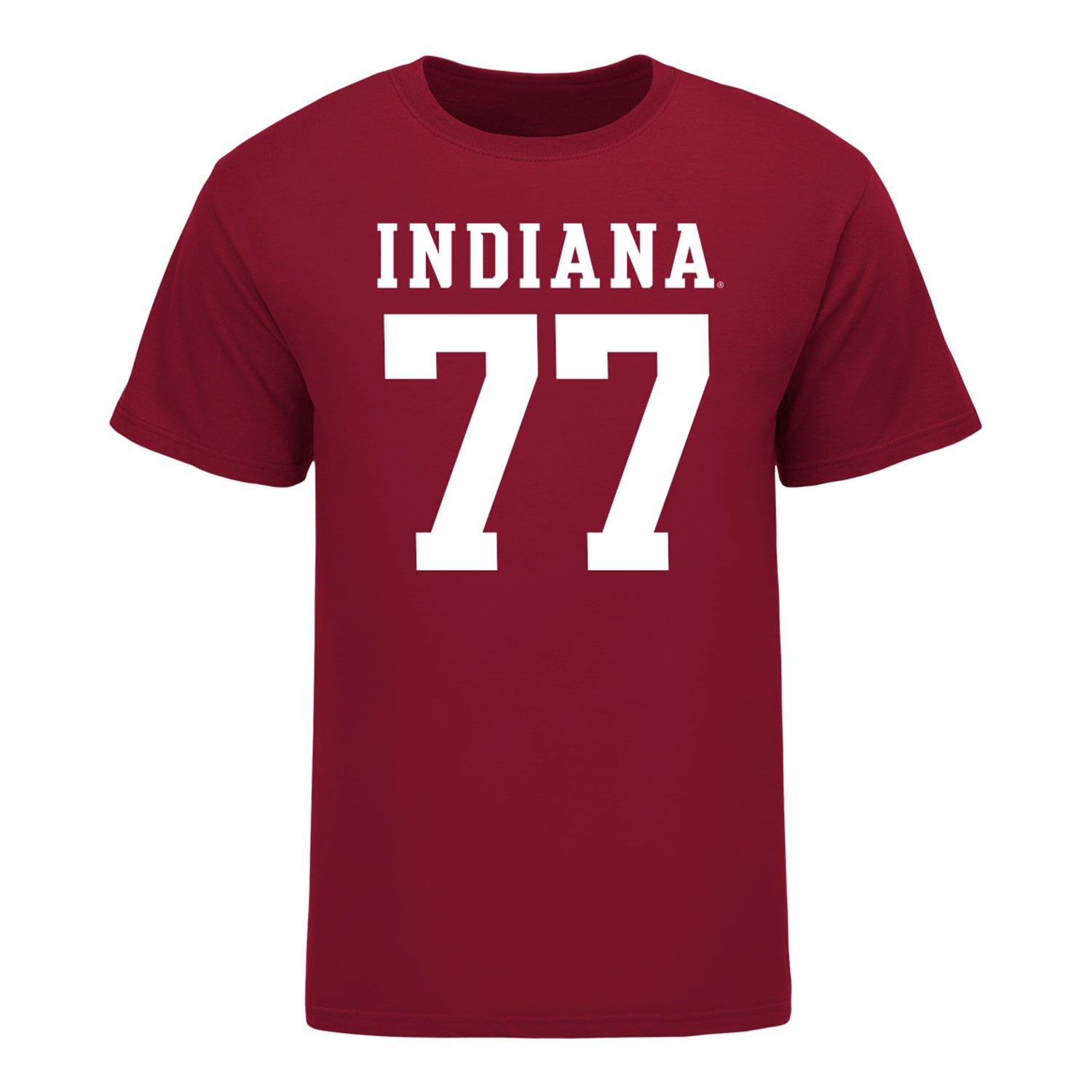Indiana Hoosiers #77 Matt Marek Student Athlete Football T-Shirt - Front View