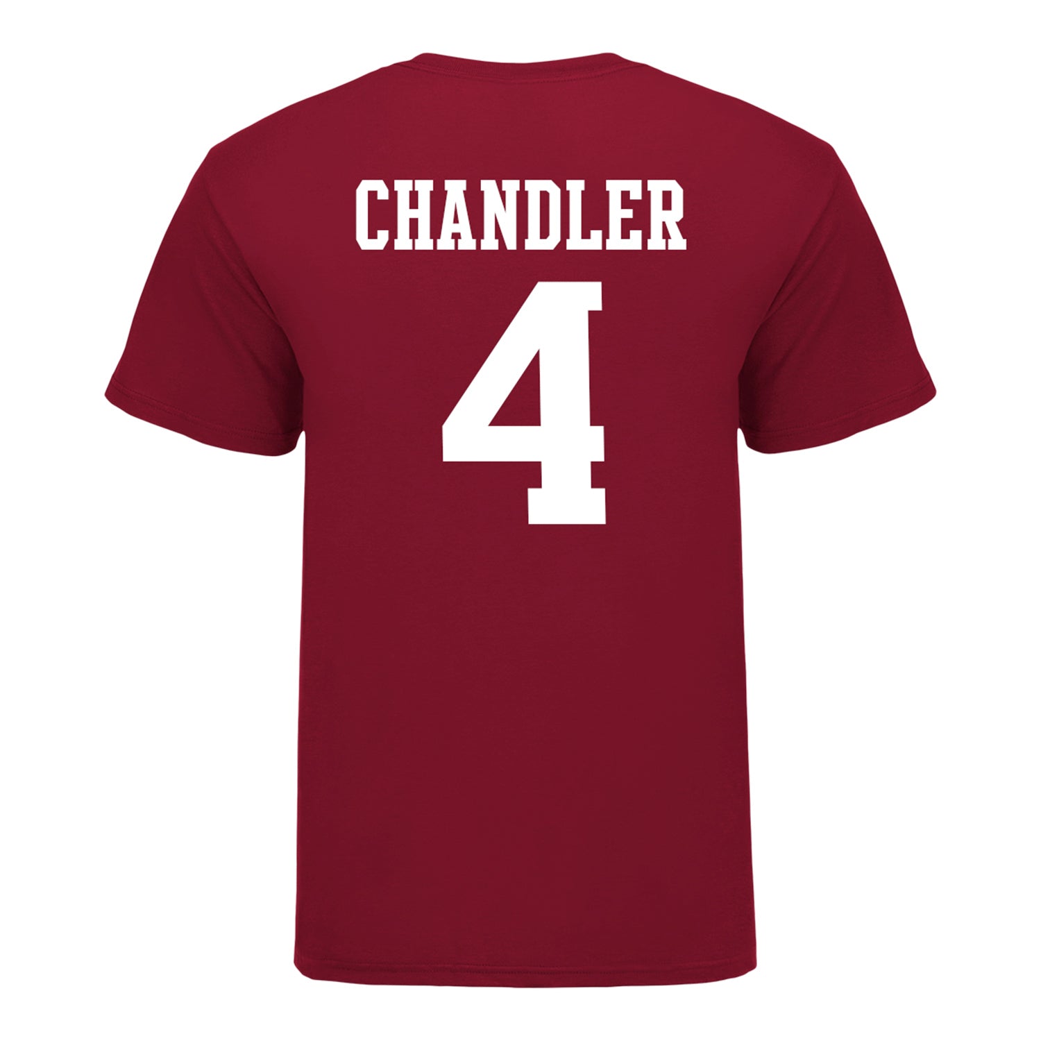 Indiana Hoosiers #4 Davion Chandler Student Athlete Football T-Shirt - Back View