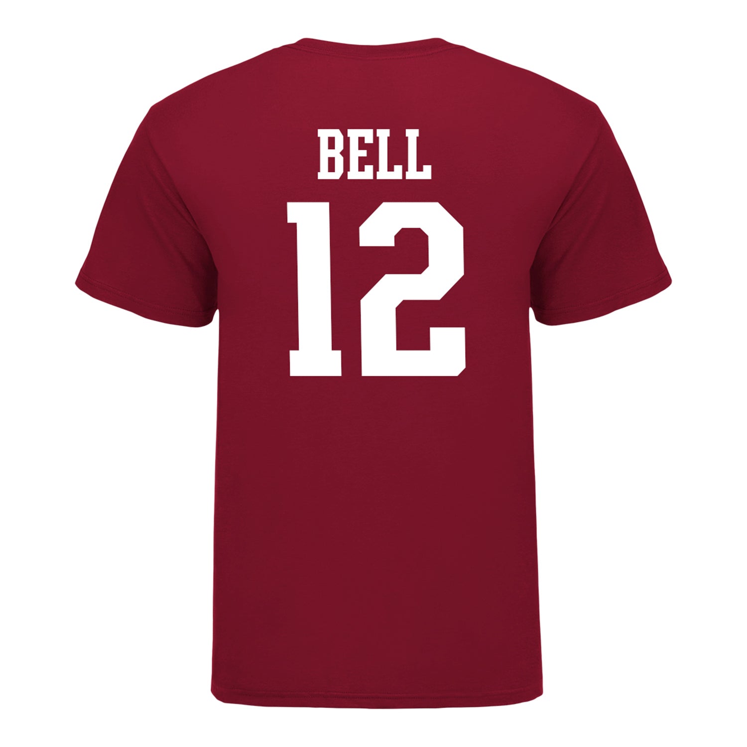 Indiana Hoosiers #12 Jacob Bell Student Athlete Football T-Shirt - Back View