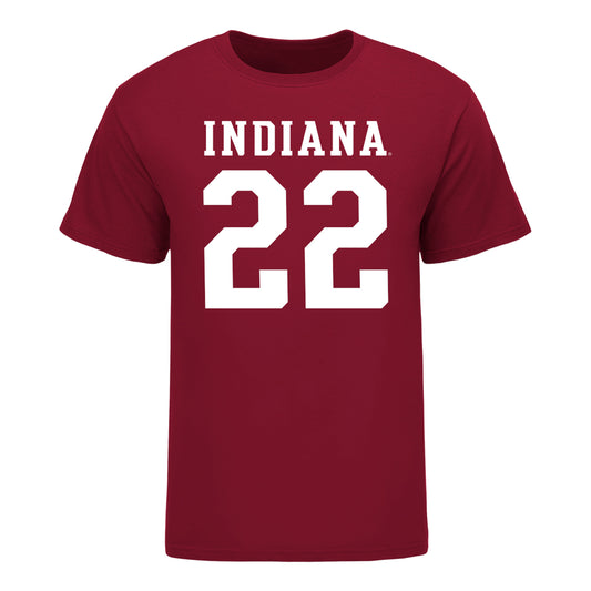 Indiana Hoosiers #22 Ace Ciongoli Student Athlete Football T-Shirt - Front View