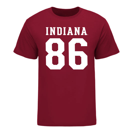 Indiana Hoosiers #86 Bruno Massel Student Athlete Football T-Shirt - Front View