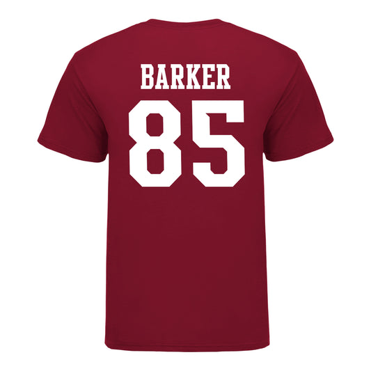 Indiana Hoosiers #85 Andrew Barker Student Athlete Football T-Shirt - Back View