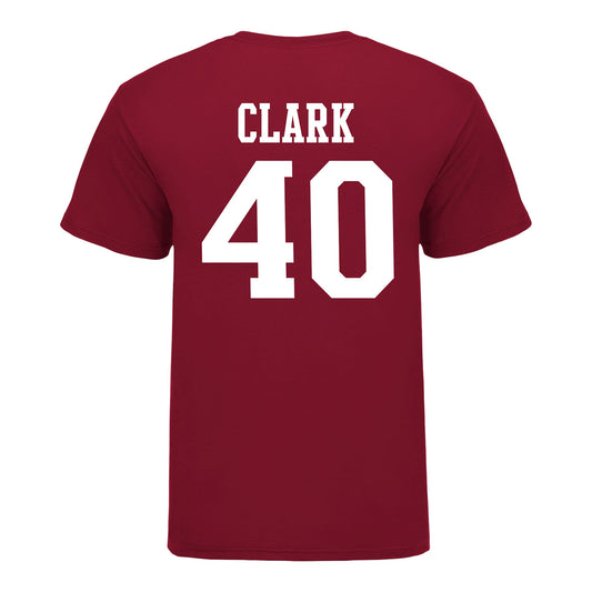 Indiana Hoosiers #40 Quentin Clark Student Athlete Football T-Shirt