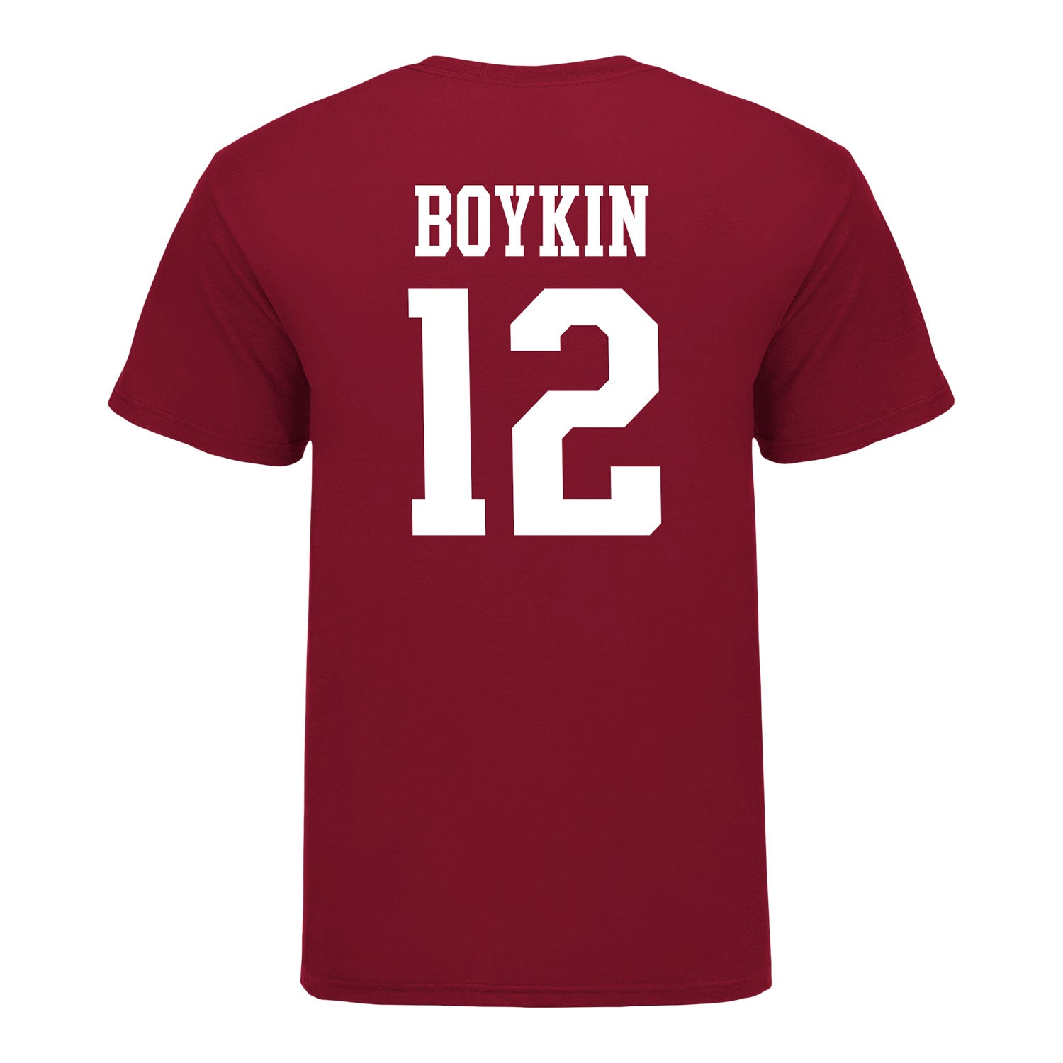 Indiana Hoosiers #12 Devan Boykin Student Athlete Football T-Shirt - Back view