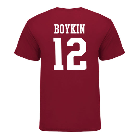 Indiana Hoosiers #12 Devan Boykin Student Athlete Football T-Shirt - Back view
