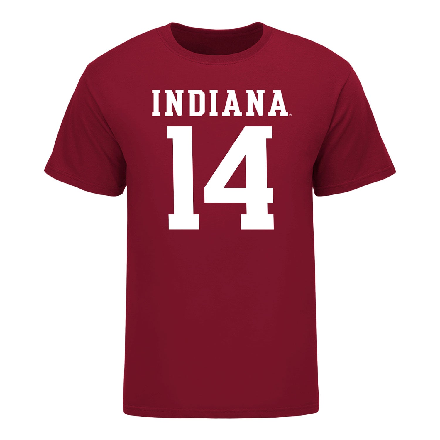 Indiana Hoosiers #14 Maverick Geske Student Athlete Football T-Shirt - Front View