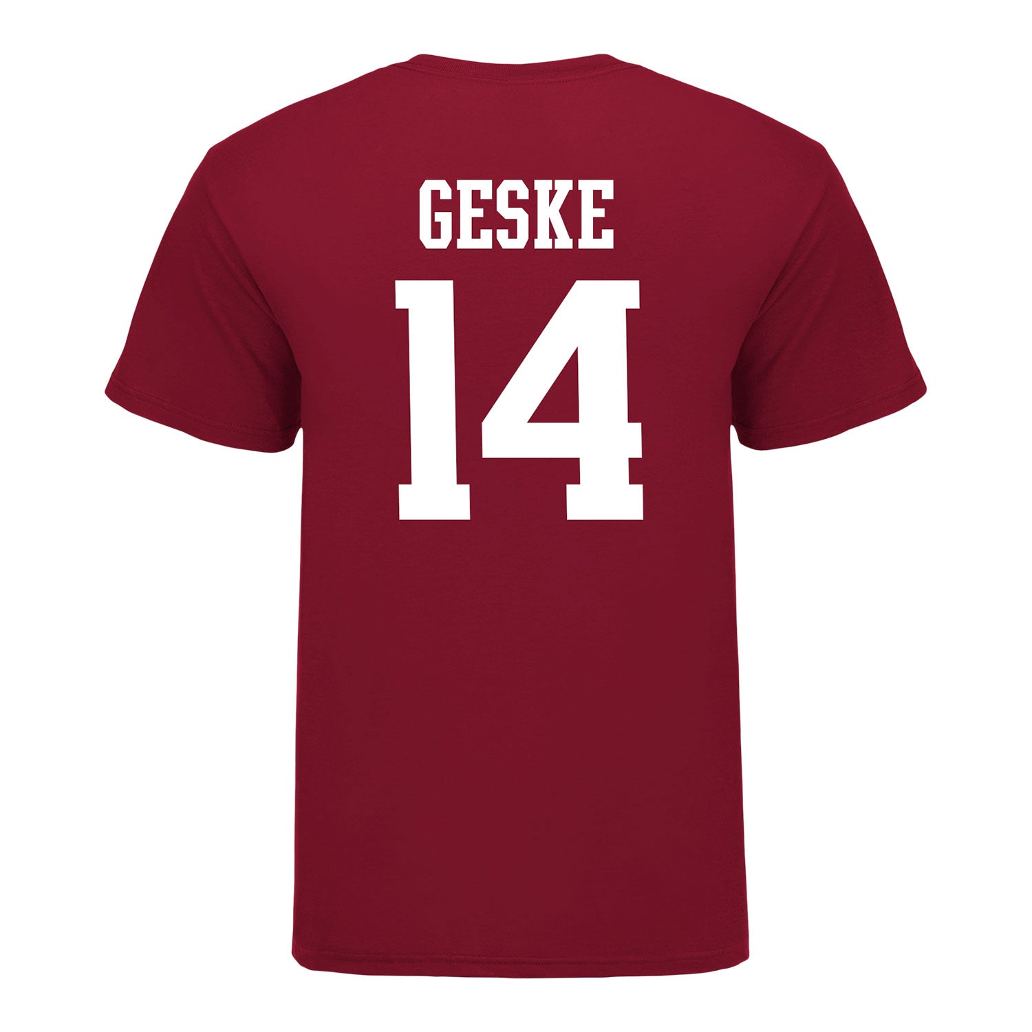 Indiana Hoosiers #14 Maverick Geske Student Athlete Football T-Shirt - Back view
