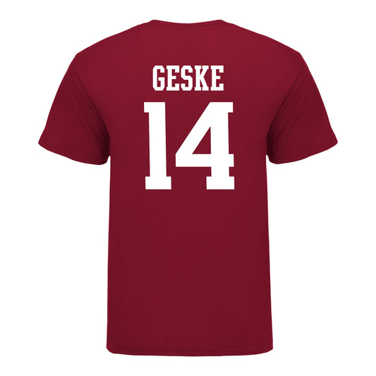 Indiana Hoosiers #14 Maverick Geske Student Athlete Football T-Shirt - Back view