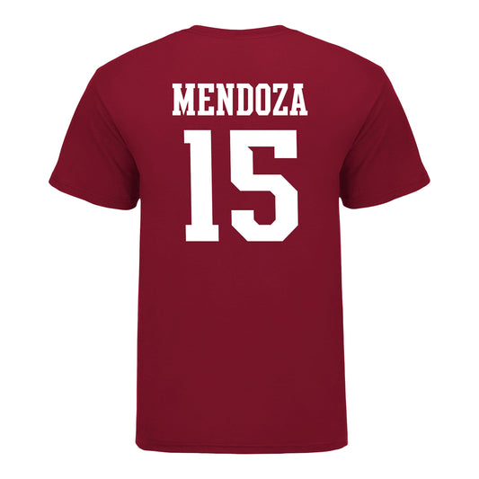Indiana Hoosiers #15 Fernando Mendoza Student Athlete Football T-Shirt - Back View