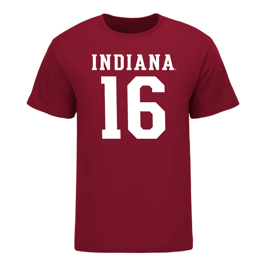 Indiana Hoosiers #16 Jah Jah Boyd Student Athlete Football T-Shirt - front View