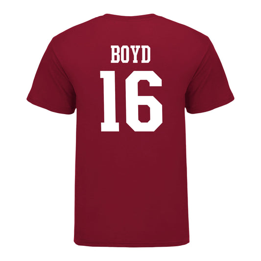 Indiana Hoosiers #16 Jah Jah Boyd Student Athlete Football T-Shirt - Back View