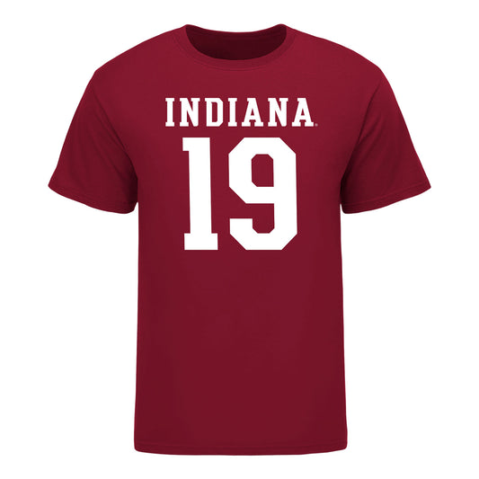 Indiana Hoosiers #19 Zacharey Smith Student Athlete Football T-Shirt - Front View