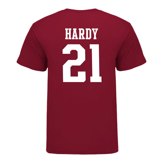 Indiana Hoosiers #21 Rolijah Hardy Student Athlete Football T-Shirt - Back View