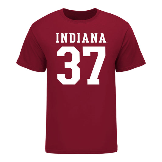 Indiana Hoosiers #37 Riley Nowakowski Student Athlete Football T-Shirt - Front View
