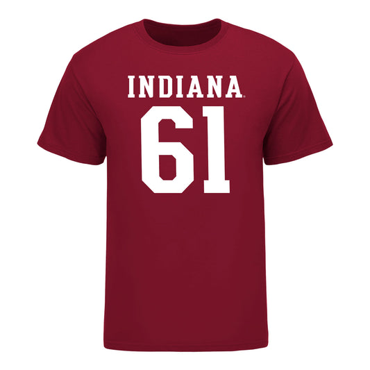 Indiana Hoosiers #61 Baylor Wilkin Student Athlete Football T-Shirt - Front View