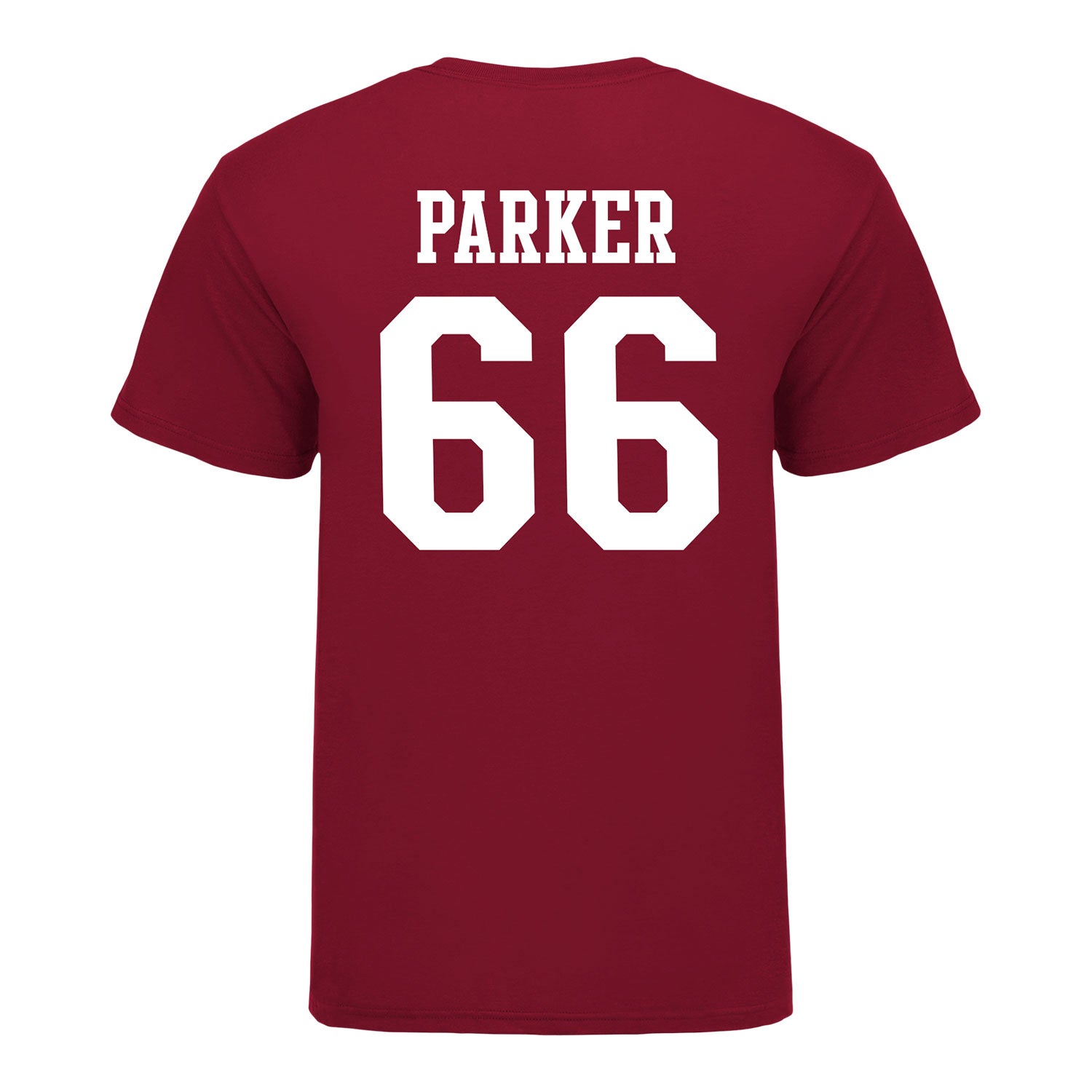 Indiana Hoosiers #66 Evan Parker Student Athlete Football T-Shirt - Back View